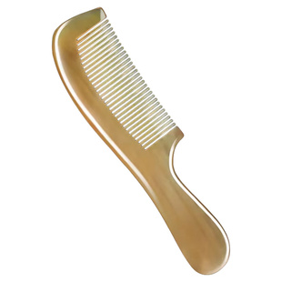 牛角梳子女士专用长发家用按摩梳细齿密梳篦子宽齿卷发经络梳大号