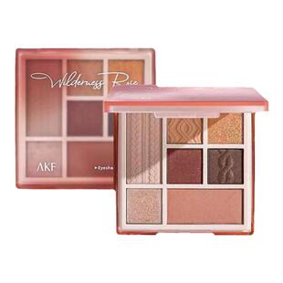 AKF眼影盘七色综合盘哑光大地色系珠光亮片腮红修容高光一体盘女