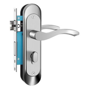 卧室门锁家用通用型卧室房间可调节室内木门静音锁具免改孔门把手