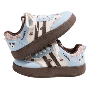 环球板鞋女款厚底面包鞋女生小众鞋子甜美可爱学生校园德训鞋百搭