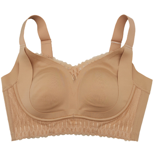 黄金身段软钢圈调整型文胸女BCD罩杯蕾丝大胸显小收副乳聚拢内衣