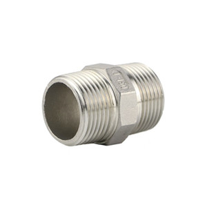 304/316L不锈钢六角对丝接头4分管件双头外丝连接件直接6分内接