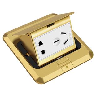 国际电工地插插座隐藏式隐形全铜防水超薄地面盖板五孔网络地插座