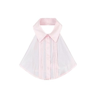 Puhpowee娃娃领露背可调节衬衫领子性感辣妹挂脖露脐短款上衣女