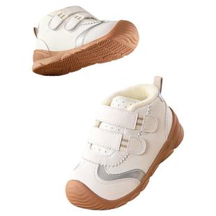 巴拉巴拉童鞋宝宝学步鞋儿童中帮加绒鞋子婴儿男宝女宝潮流防滑鞋