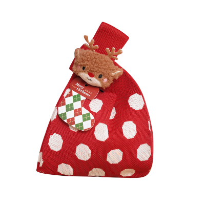 针织圣诞礼物袋平安夜苹果礼包