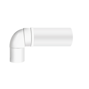 PVC50/75/110弯头90度承插排水管加长加高墙排通风管道转换管件