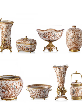 法式客厅纯铜摆件欧式美式装饰品