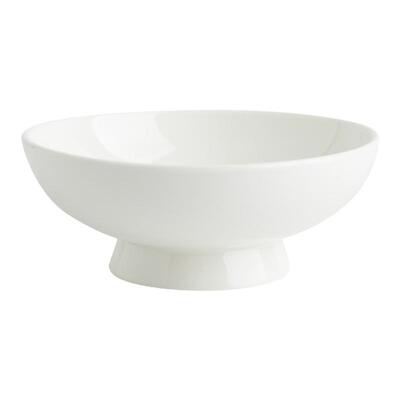 纯白陶瓷高脚盘水果盘装菜碗下午