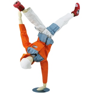 梧棣木人 街舞摆件关节活动街舞BREAKING人偶造型HIPHOP嘻哈装饰