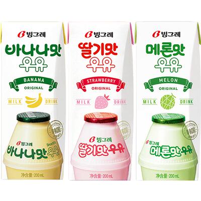 韩国人气牛奶宾格瑞香蕉草莓奶