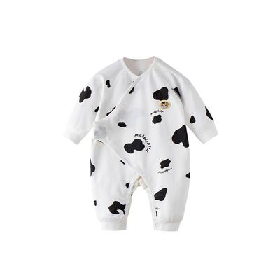 妙贝亲舒绒奶牛新生儿哈衣春秋款