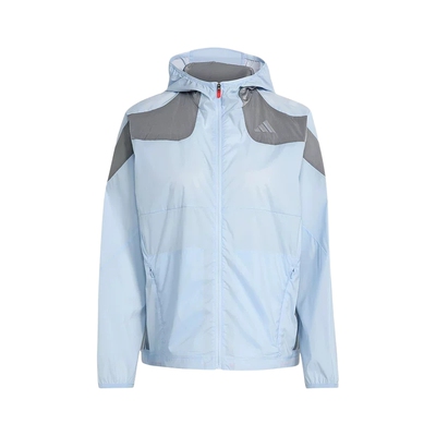 adidas阿迪达斯跑步运动连帽外套2026春女梭织训练夹克 KB1517