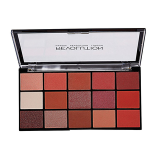 英国正品makeup revolution 16色眼影盘桃花盘珠光哑光2代18新款