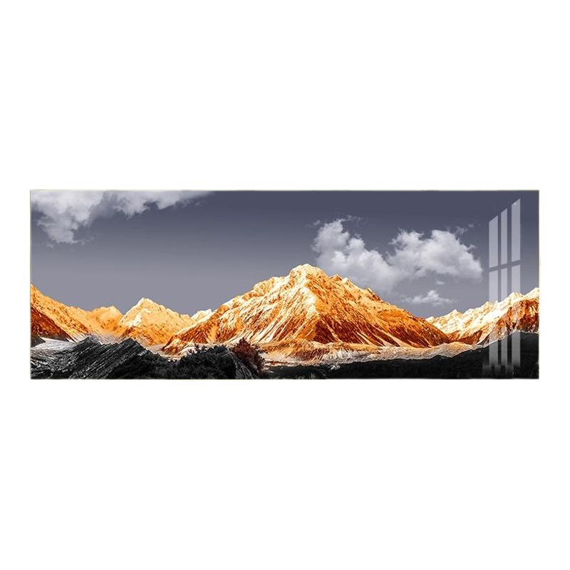 背靠金山客厅装饰画一整副沙发背景墙壁画风景寓意好现代轻奢挂画