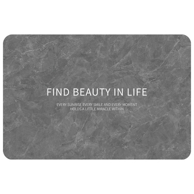 硅藻泥大理石纹浴室吸水防滑地垫