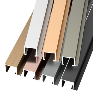 5/8/9/12厘18mm铝合金顶线收口条集成护墙板木饰面碳晶岩板收边条