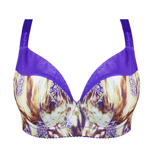 黛丽世家内衣大胸全罩薄杯深V聚拢大码调整型收副乳文胸罩D6025