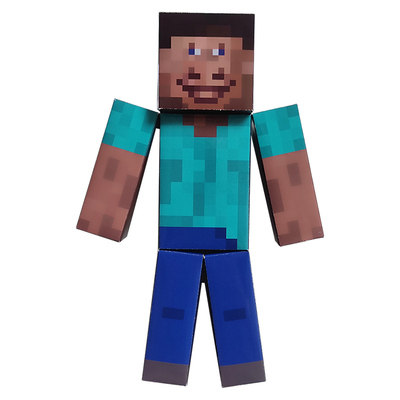 可动大版高32CM史蒂夫纸模型人仔