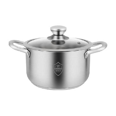 国风加厚不锈钢带盖带蒸格汤锅