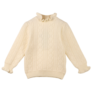 【商场同款】厵yuan女童毛衣内搭冬季新款儿童加厚保暖国风针织衫