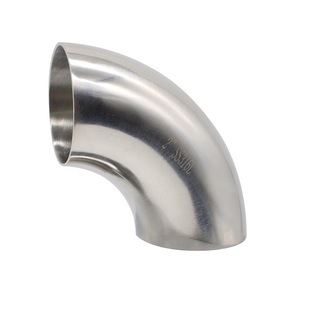 SS304卫生食品级90度弯头冲压焊接弯头内外镜面精抛不锈钢弯头