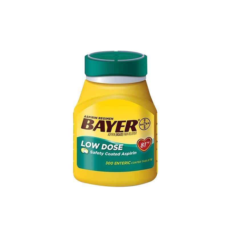 【自营】Bayer拜耳Aspirin阿司匹林肠溶片81mg解热镇痛退烧感冒药