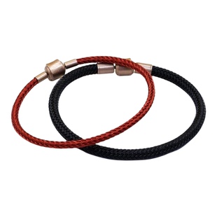 港版钢丝绳手链男士手绳女防水结实diy替换周家皮绳硬金转运珠