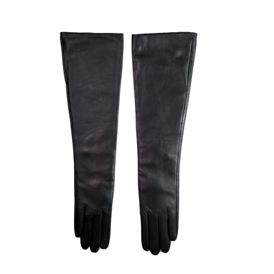 Bounded有界 长款羊皮手套女辣妹时尚保暖黑色羊毛皮手套