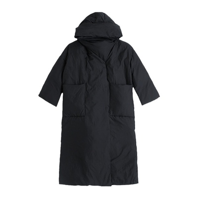 高端品牌羽绒服女加厚连帽中长款
