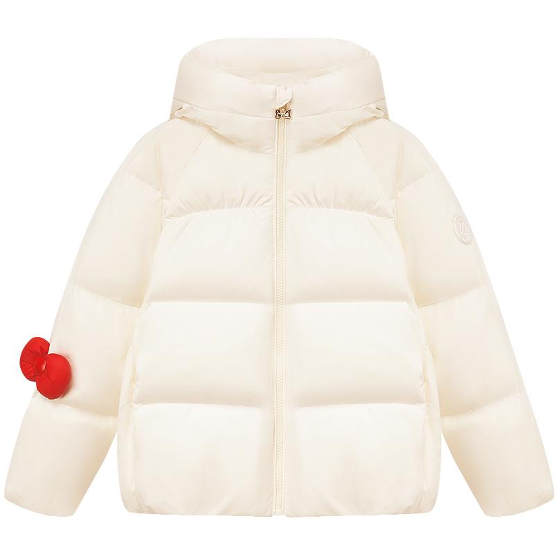 【Hello Kitty联名】波司登儿童羽绒服女甜美外套四防羽绒千金风