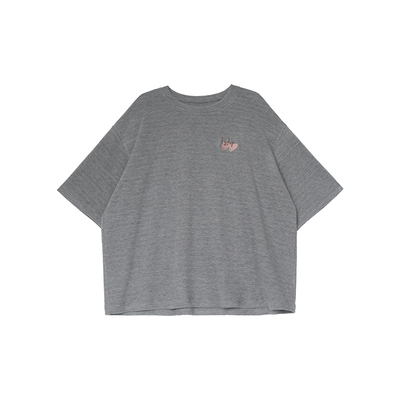 安妮森林圆领刺绣宽松百搭中袖T