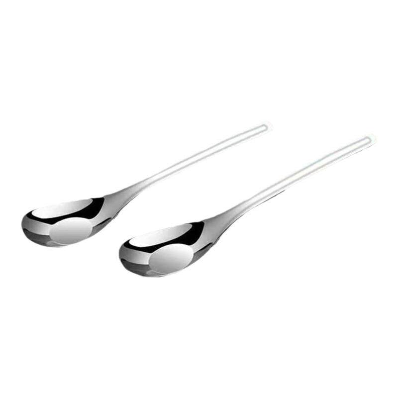 嘉点元宝勺316不锈钢辅食勺汤勺加深勺子喝汤家用长柄勺子宝宝勺