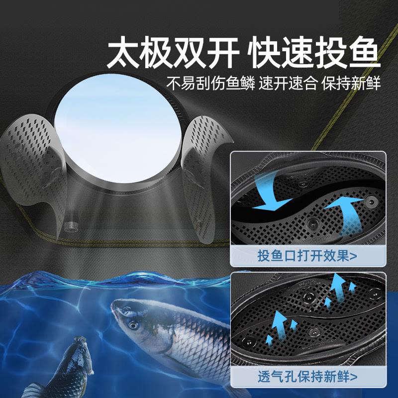 渔之源2024新款活鱼桶鱼护桶钓鱼桶加厚鱼箱装鱼多功能折叠装鱼桶