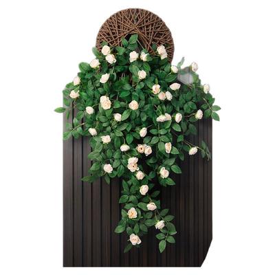 仿真玫瑰花藤仿生墙面遮挡壁挂