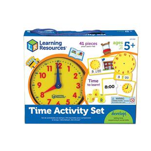美国learning resources时钟套装时间认知蒙式早教儿童益智玩具5+