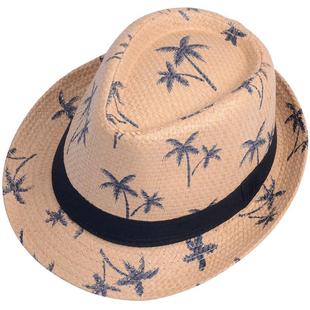 夏天男士帽子春秋爵士帽遮阳男草编帽休闲英伦礼帽凉帽子薄老人帽