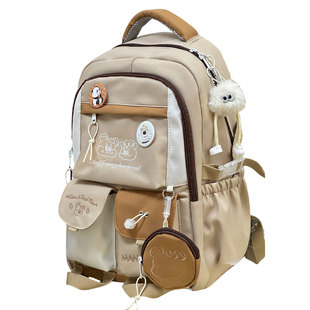 书包初中女生 双肩书包女初中生2025新款学生大容量双肩包高颜值