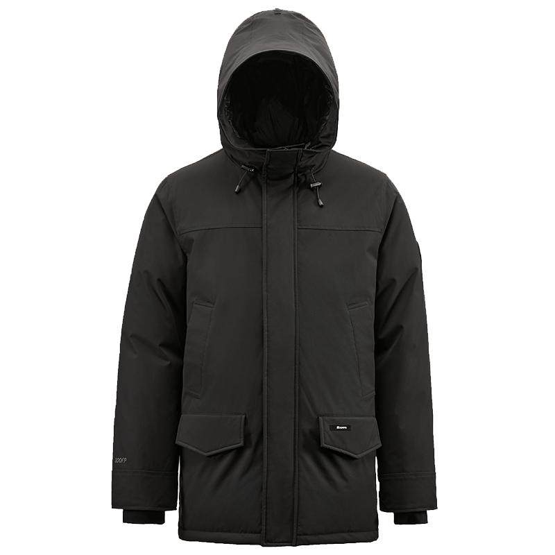 君羽800蓬中长款连帽保暖鹅绒服