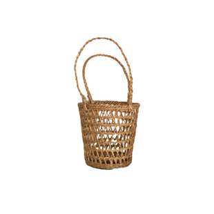 草编韩风ins家居软装迷你小篮子编织道具拍摄水杯套日式和风茶室