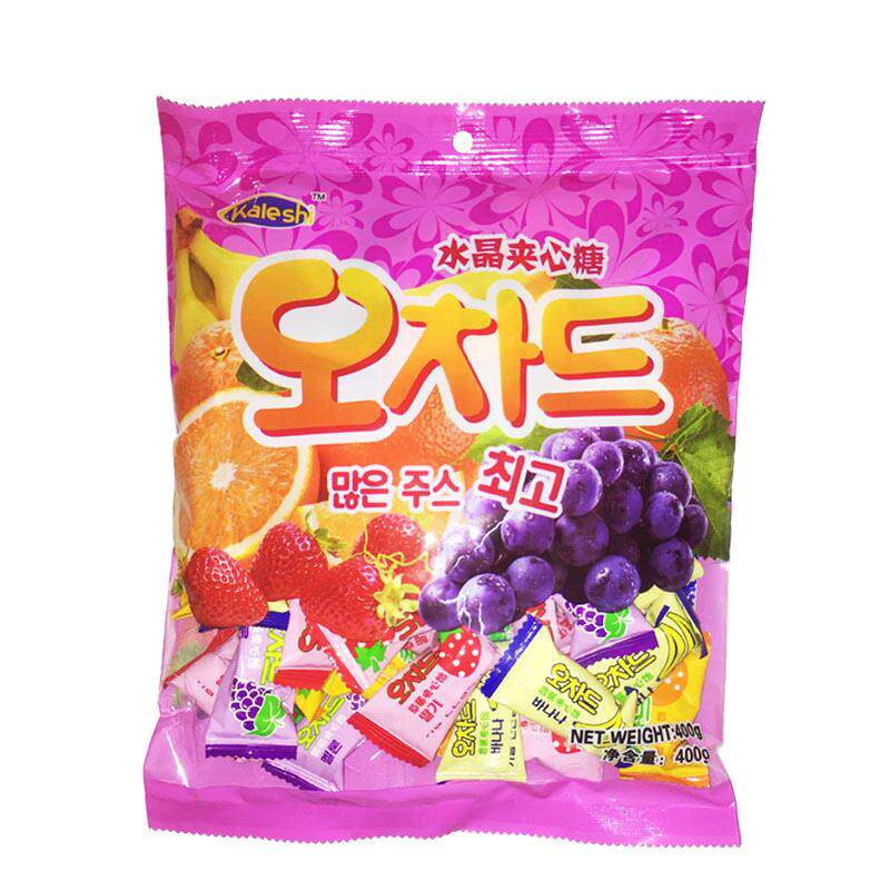 水晶夹心软糖400g什锦味年货果味喜糖婚庆送礼儿童休闲零食品摆盘