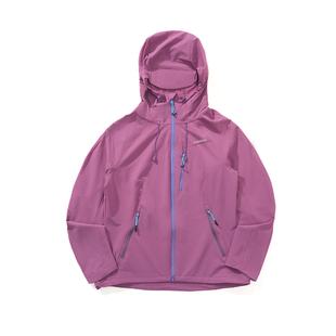 瞬时山野Monterest户外C6防泼水撞色拉链修身软壳夹克外套女款