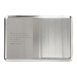 工业风黑色方形不锈钢金属托盘餐盘茶具收纳烤盘餐厅烤箱厨房家用