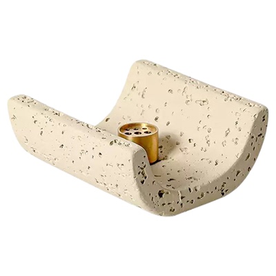 水泥石瓦片香插底座高级感鲜香插