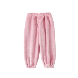 女童睡裤珊瑚绒秋冬儿童暖暖裤法兰绒家居裤宝宝加绒裤子加厚款