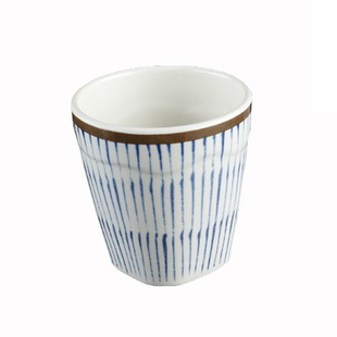 新款美日嘉宝密胺十字草味碟水杯异形盘仿瓷火锅店餐饮特色餐具