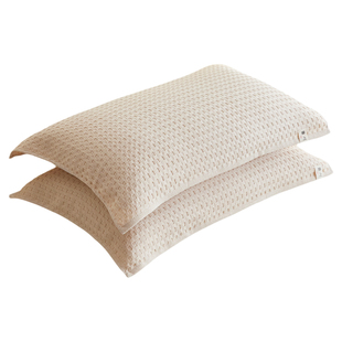 A类华夫格纯棉枕巾盖一对装2026新款全棉纱布枕头巾防汗高档家用