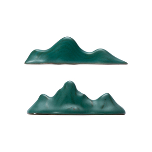 适意青嶂青峦多功能陶瓷笔山笔搁笔山峰笔托笔架书法绘画优质简洁文艺简约文房四宝书法桌面创意古风摆件