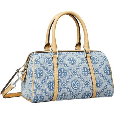 【礼物】TORY BURCH 汤丽柏琦 T MONOGRAM 迷你丹宁酒桶包 167760