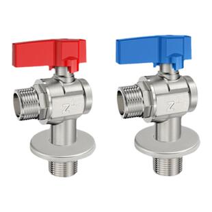 大流量三角阀全铜球阀燃气热水器专用壁挂炉4分6分球芯冷热水开关